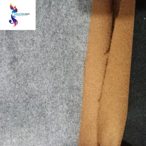 Batch quality solid melton fabric wholesale polyester wool stocklot fabric winter thick woolen fabric