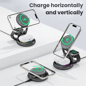 <span class=keywords><strong>Cargador</strong></span> Inalámbrico 3 en 1, Novedad 2025, Plegable 360°, Magnético, Multifuncional para Teléfono, Auriculares y Reloj Inteligente - Product Image 3
