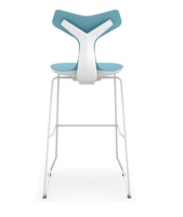 Tabouret de bar haut Gaosheng moderne et durable en plastique et métal avec base métallique pour usage commercial, salon, salle à manger, maison, bureau
