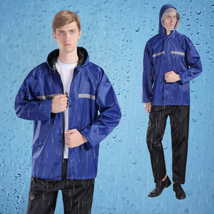 ऑक्सफोर्ड ब्रॉअर रिफ्लेक्टिव रेनकोट आउटडोर वर्क साइट रेनप्रूफ एडल्ट स्प्लिट रेनकोट रेनपैंट रेनकोट सूट - Product Image 2