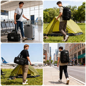 Mochila Táctica de Viaje con Compartimento para Zapatos, Bolsa Deportiva de Gimnasio 3 en 1, Gran Capacidad, Multifuncional, Impermeable - Product Image 6