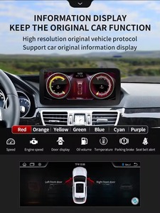 Autoradio Android 12 12,3 pouces MTK8581 8+128G CarPlay sans fil Android Auto IPS GPS Stéréo <span class=keywords><strong>pour</strong></span> Mercedes Benz Classe C W204 2007-2016 - Product Image 2