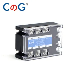 CG 3 Fase 10A 25A 40A DA, Tiga Fase SSR 3-32V Kontrol DC 24-480V AC Relay Keadaan Padat SSR AC Tiga DC-AC