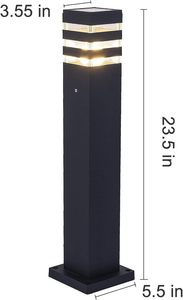 Luci di percorso nero E26 percorso paesaggio esterno passaruota in alluminio pressofuso illuminazione moderna laterale IP65 impermeabile Patio portico - Product Image 5