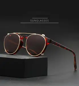 Óculos de sol com armação transparente, óculos polarizados retrô com clipe para praia, novidade da moda, tendência personalizada, novidade em oferta, novidade em 2024