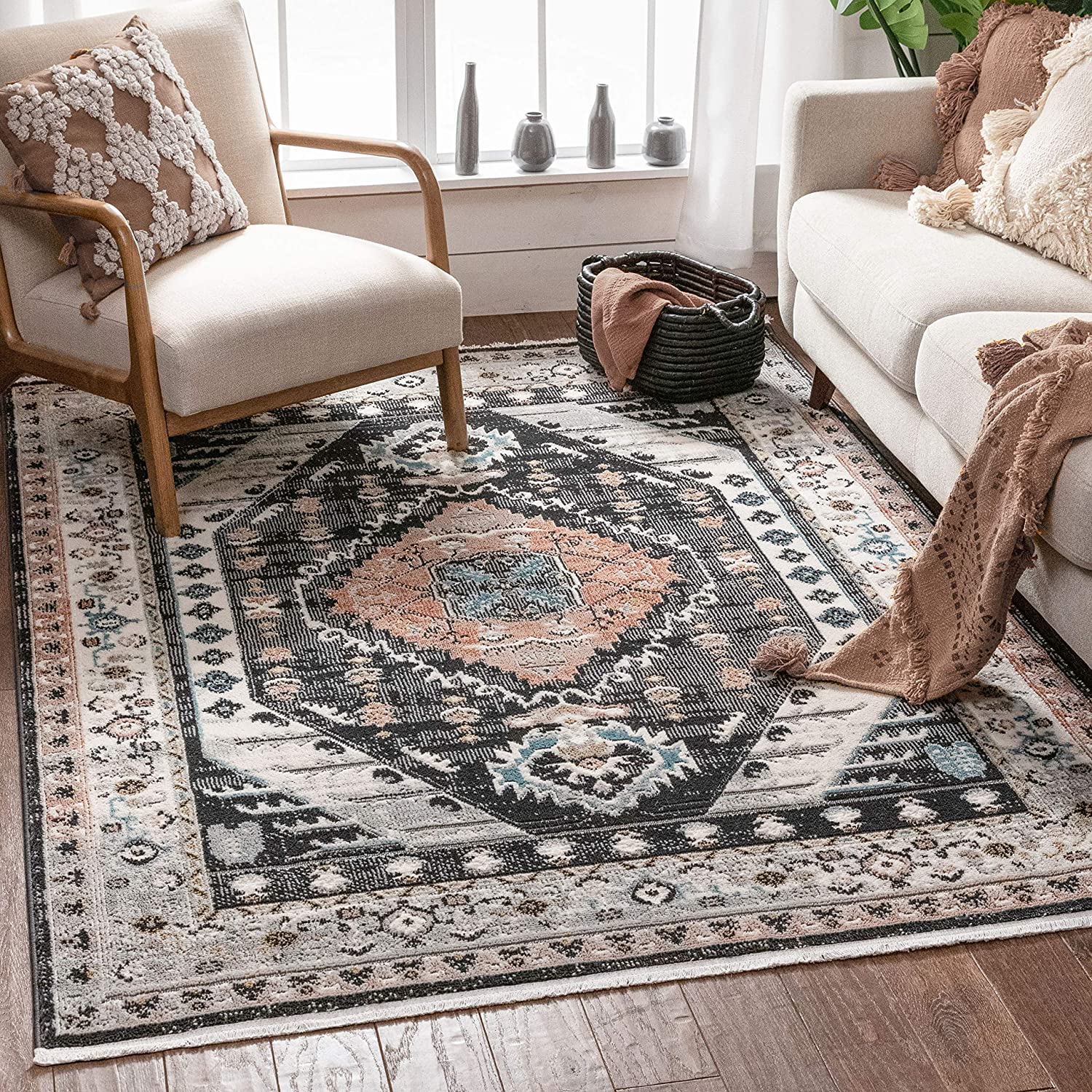 Thick Large Vintage Persian Area Rug Custom Distressed Boho Floor Mat Carpets and Rugs for Livingroom Bedroom