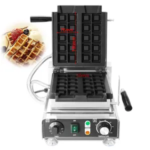 Electric Commercial 2pcs Grid Waflera Waffle Makers Belgian Waffle Pour into Baker Making Machine