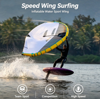 Aile hydrofoil gonflable de qualité commerciale, aile à double chambre d'air avec fenêtre transparente pour les débutants et les riders professionnels