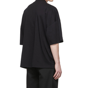 New Fashion Mock Neck Plain Blank T Shirts Men's <b>Drop</b> Shoulder Plus Size Tshirt Wholesale 100 Cotton Oversize <b>Box</b> Tee Shirt Men - Product Image 3