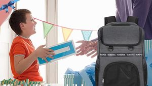 Sac à dos d'école en Oxford gris imperméable, durable, personnalisé pour les voyages d'affaires, vente en gros, pas cher, pour ordinateur portable 15,6 pouces - Product Image 2