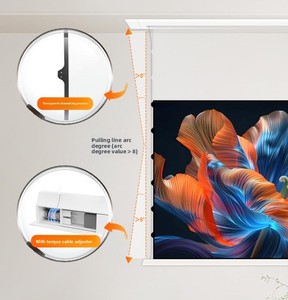 Écran ALR OEM UST 92 100 110 120 130 150 pouces, écran de projection <span class=keywords><strong>motorisé</strong></span> pour plafond, rejetant la lumière ambiante, pour home cinéma - Product Image 5