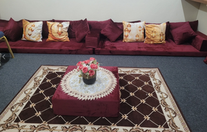 Velvet Beige Color U Shaped Floor Seating <strong>Sofas</strong> Velvet Floor Couch <strong>Moroccan</strong> Livingroom Home Decor Sectional <strong>Sofas</strong> - Product Image 2