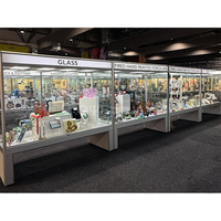 LED Glas vitrine Action figur Vitrinen Glas würfel Design für Sammlerstücke