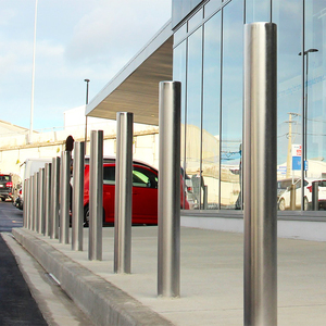 CE شهادة المنقولة بولارد الثابتة بولارد ماسورة من الفولاذ المقاوم للصدأ شارع آخر بناء الشمعات المتراس - Product Image 5