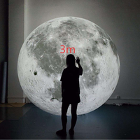 Modèle de Lune Gonflable Géant Publicitaire à Prix de Gros, Grand Ballon Gonflable Planète Lune avec Lumière LED