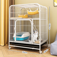 Enclos pour animaux de compagnie pliable en fil métallique, clôture portable pour animaux de compagnie, petite et grande taille, maison pour animaux DIY, cage à chat à trois étages