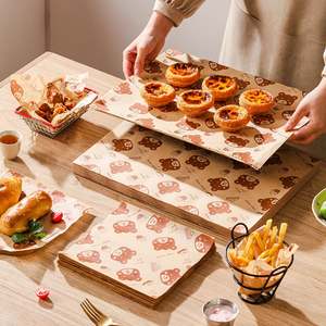 Papel de Envolver para Postres de Cafetería, Papel Grueso Resistente al Aceite, Retro, Personalizado, Creativo, para Llevar Comida - Product Image 2
