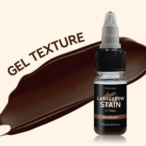 Etiqueta privada 10ml Variantes marrón oscuro 5-7 días Pestañas <span class=keywords><strong>Cejas</strong></span> Tinte De Henna Para <span class=keywords><strong>Cejas</strong></span> No Necesita <span class=keywords><strong>Gel</strong></span> desarrollador Sin toallita <span class=keywords><strong>Gel</strong></span> - Product Image 2