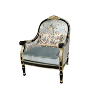 Chaise décontractée en bois massif français, canapé en tissu luxueux européen, fauteuil inclinable pour balcon, canapé une place, chaise élégante