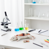 Modèle de dissection de rat de laboratoire, modèle d'anatomie des organes internes de souris pour l'enseignement de la biologie et la recherche en laboratoire