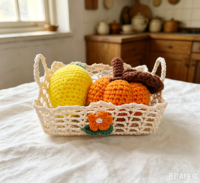 Paniers de rangement pour pain et fruits, faits à la main, modernes, rectangulaires, 100% coton, imperméables, écologiques, multi-usages