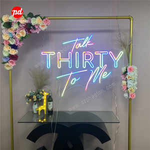 RGB Light Neon Words Led Sign Talk Thirty to Me para eventos Decoraciones para fiestas - Product Image 1