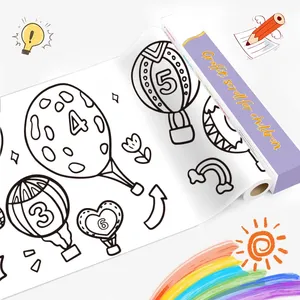 Trẻ em graffiti CuộN vẽ đồ chơi thiết lập cho mẫu giáo bé màu giấy có thể được gắn vào tường - Product Image 2