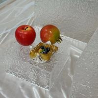 Gaojian Acrylique transparent carré ondulation de l'eau nidification Dessert Buffet Riser Stand vente chaude pour les événements de mariage décoration Carton