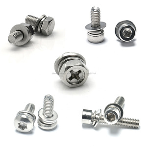 Assemblé <span class=keywords><strong>Phillips</strong></span> À Tête Cylindrique avec Rondelle PVC SS304 <span class=keywords><strong>Vis</strong></span> Combinée - Product Image 6