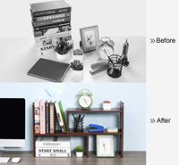 Desk Organizer Desktop Shelf Adjustable Countertop Bookshelf Small Table Shelves Book Organizer Office Organization for Desk
