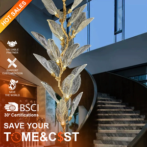 Tyson Decoração Interior Moderna Villa Home Sala de Jantar Flor Ramo Acrílico Lustre LED - Product Image 1