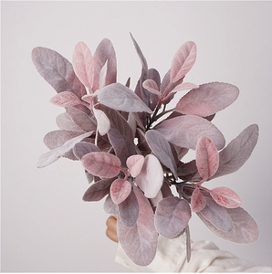 Fiori Artificiali di Alta Qualità, Foglie a Orecchie di Coniglio per Decorazione Casa e Feste, Ramo di Pianta in Seta Viola dall'Aspetto Realistico - Product Image 4