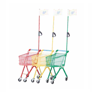 सुपरमार्केट शॉपिंग मॉल के बच्चों की शॉपिंग कार्ट बच्चों धातु ट्रॉली - Product Image 1
