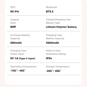 แว่นตาอัจฉริยะออลอินวัน M02 Ultra: ถ่ายภาพ/วิดีโอ 800W, แปลภาษา, ฟังเพลง และชาร์จไฟแบบพกพา - Product Image 6