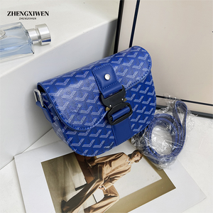 Damestas Met Chevronprint Zadeltas Pu Lederen Look Messenger Portemonnee 2025 Trendy Lichtgewicht Mode Schoudertas - Product Image 5