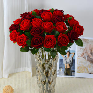 Flores de Terciopelo para Decoración de Bodas, Pared de Flores Artificiales, Decoración de Bodas, Rosas Artificiales al por Mayor, Rosa de San Valentín - Product Image 3