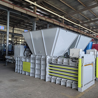 Presse à balles hydraulique horizontale automatique de 80 tonnes pour le recyclage du papier et du carton usagés