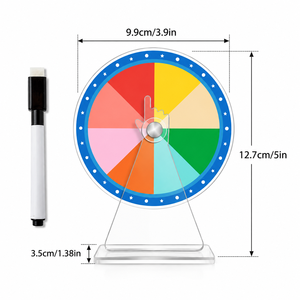 Roue <span class=keywords><strong>de</strong></span> la fortune Pafu <span class=keywords><strong>pour</strong></span> anniversaires, mariages, événements scolaires – Roue tournante <span class=keywords><strong>de</strong></span> table effaçable à sec <span class=keywords><strong>pour</strong></span> les prix – Jeu <span class=keywords><strong>de</strong></span> la roue des prix - Product Image 3