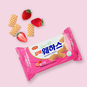 SAMAH Mini gaufrettes à la fraise, format individuel, collation premium, vente en gros, biscuits croustillants savoureux pour enfants, cadeaux, fête - Product Image 1