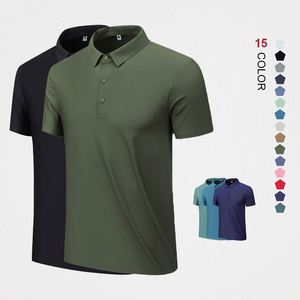 Polo unisexe en soie glacée à séchage rapide avec logo personnalisé pour couples – T-shirt respirant d'été - Product Image 1