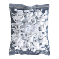 Clips de câble en plastique ronds de 12 mm avec clou pour la fixation des fils muraux et la gestion des câbles électriques