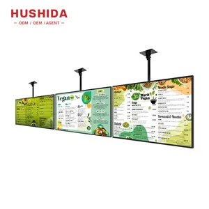 32 43 50 55 Inch 350 500 Nits High Brightness Super Thin 1080P HD Shop Kfc Fast Food Digital Menu Board Restaurant