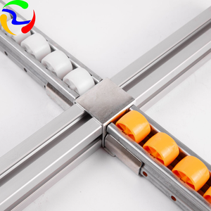नई स्थिति औद्योगिक प्लास्टिक स्लाइडिंग रोलर ट्रैक कन्वेयर सिस्टम के लिए धातु फ्रेम एल्यूमीनियम सामग्री को मजबूत करता है - Product Image 4