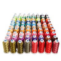 181 couleurs disponibles, fil à broder pour machine à broder de haute ténacité, 120D/2 4000m, 100% polyester, filaments teints, marque YH