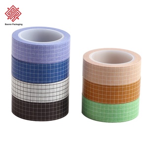 Cintas Decorativas de Cuadros y Washi de Color Sólido para Álbumes Hechos a Mano, Venta al por Mayor con Logotipo Personalizado - Product Image 1