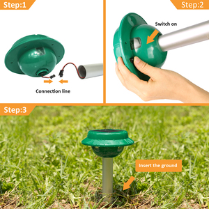 דוחה נחשים, חפרפרות, וולנים וגופרים סולארי חיצוני, עמיד למים, אוטומטי, בעל רטט חזק במיוחד - Product Image 3