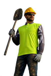 Áo Polo An Toàn Phát Quang Cao Cấp Tay Dài, Áo Làm Việc Có Độ Phản Quang Cao Dành Cho Xây Dựng & Quần Áo Công Trình - Product Image 4