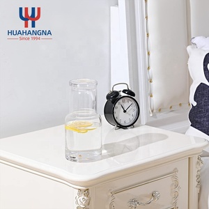Dispensador elegante <span class=keywords><strong>de</strong></span> boquilla <span class=keywords><strong>de</strong></span> vidrio para baño, conjunto <span class=keywords><strong>de</strong></span> vidrio y garrafa <span class=keywords><strong>de</strong></span> noche, <span class=keywords><strong>de</strong></span> color, con vaso - Product Image 6
