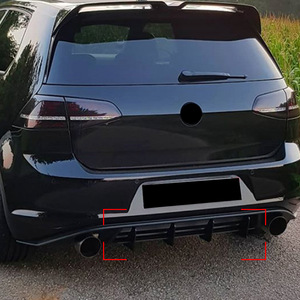 Volkswagen Golf 7 GTI Rear Lip Canard Matte Black ABS Spoiler Modification - Product Image 2
