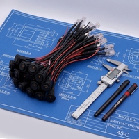 Kabel Ethernet RJ45 ke Kabel Daya DC dengan Sakelar Bulat On/Off, Kabel Power Over Ethernet 12V dengan Tombol Tekan untuk CCTV, Kamera IP
